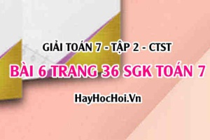 Giải bài 6 trang 36 Toán 7 Tập 2 SGK Chân trời sáng tạo